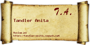 Tandler Anita névjegykártya